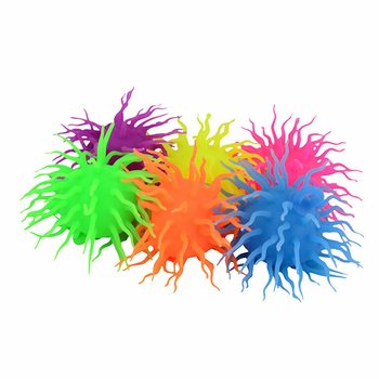 BALLES PUFFER &Agrave; POINTES LUMINEUSES EN PR&Eacute;SENTOIR (24 pcs)