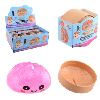 RAGE - Squishy SUGAR EDITION Bun Dumplings PETIT (5.3 x 5.3 x 4.1 cm) Jouet Fidget Viral 2026 (24 pcs)