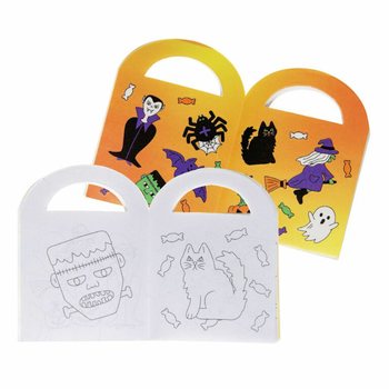 Petits Livrets de Coloriage Halloween avec Autocollants (48 Pi&egrave;ces)
