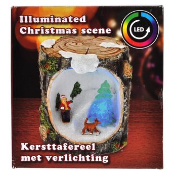 SC&Egrave;NE DE NO&Euml;L AVEC &Eacute;CLAIRAGE LED (6 pcs)