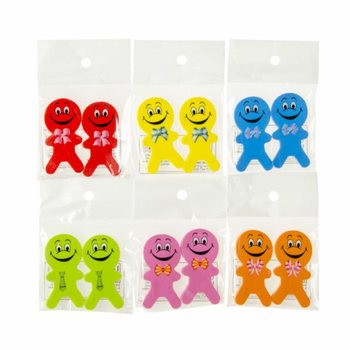 Gommes Smiley Joyeux en 2 pi&egrave;ces (36 sets)
