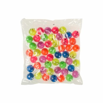 MIX BALLES REBONDISSANTES COULEURS N&Eacute;ON &Oslash; 3,2 cm (50 pcs)