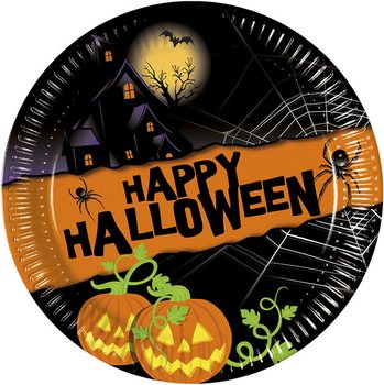 Set de 8 Assiettes Jetables - Modèle : Happy Halloween (6 pces)