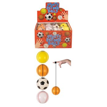 Balles de Sport avec Élastique en Présentoir (24 pcs)