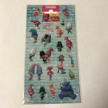 Planche de stickers : TROLLS, 20 x 10 cm (10 pcs)