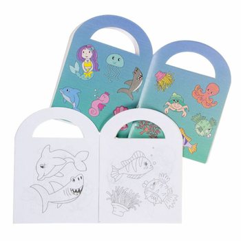 Cahiers de coloriage Animaux Marins avec stickers (48 pcs)