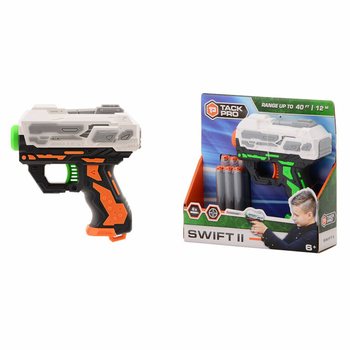 Pistolet &agrave; fl&eacute;chettes Tack Pro Swift II avec 6 fl&eacute;chettes souples