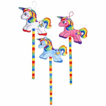 Licorne en Peluche sur B&acirc;ton - Couleurs Mixtes (12 pcs)