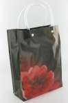 Sac Cabas / Sac Cadeau Noir/Fleur Rouge Large (12 pcs)