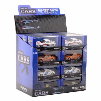 DIE CAST - VOITURES SUPER SPORT, &Eacute;CHELLE 1:43 EN PR&Eacute;SENTOIR (24 pcs)