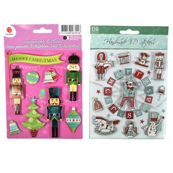 Stickers de No&euml;l 3D Assortis (6 pcs.)