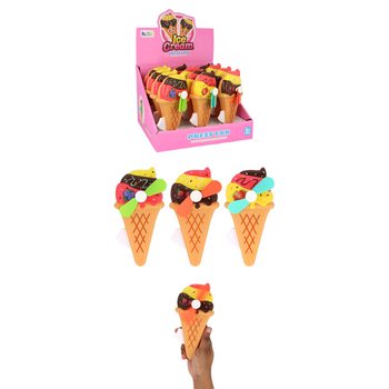 VENTILATEUR MANUEL EN FORME DE GLACE - EN PR&Eacute;SENTOIR (12 pcs)