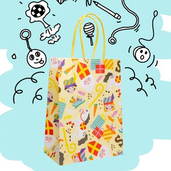 SAC CADEAU EN PAPIER - SINTERKLAAS - 16x9x22 CM (12 pcs)