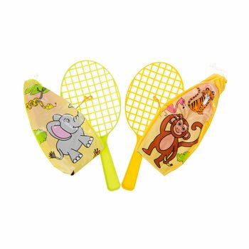 RAQUETTE DE PADDLE AVEC BALLE - ANIMAUX DE LA JUNGLE (12 pcs)