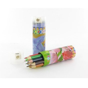 CRAYONS DE COULEUR EN ÉTUI + TAILLE-CRAYON (24 pcs.)