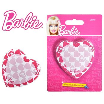 BLOC-NOTES BARBIE EN FORME DE CŒUR SUR CARTE (6 pcs)
