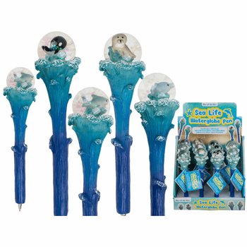 Stylos à Bille Sea Life à Paillettes (Présentoir de 12)
