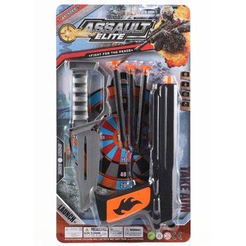 ASSAULT ELITE - Ensemble Pistolet avec Fl&eacute;chettes &agrave; Ventouse et Couteau (6 pcs)