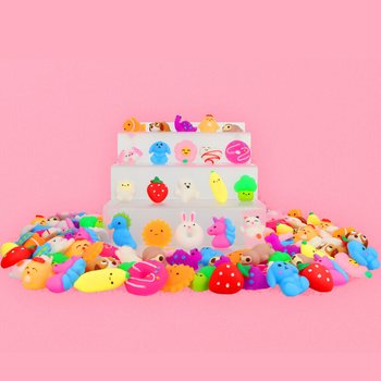 M&eacute;lange de Figurines Squishy en Seau (100 pi&egrave;ces)