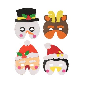 Mix de Masques de Noël en Mousse (24 pcs.)