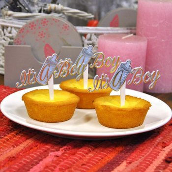 Piques &agrave; Cupcakes Naissance - It's a Boy (12 pcs)