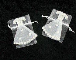 Sachet de Mariage avec Robe de Mari&eacute;e (12 pcs)
