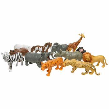 GRANDS ANIMAUX SAUVAGES - FIGURINES DE JEU EN PR&Eacute;SENTOIR (12 pcs)