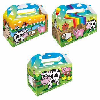 Boîte Menu Enfant – Ferme – 22.5 x 9.5 x 18 cm (12 pcs)
