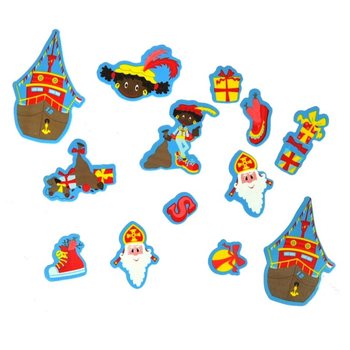 60 Autocollants en Mousse Sinterklaas & Piet (3 sets)