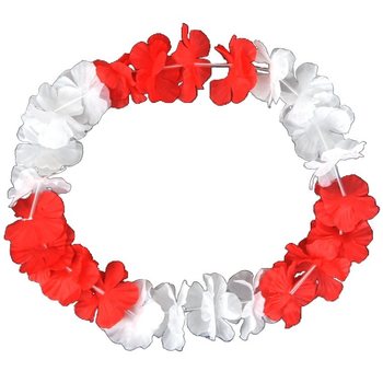 Colliers Hawaïens Rouge/Blanc (50 pièces)