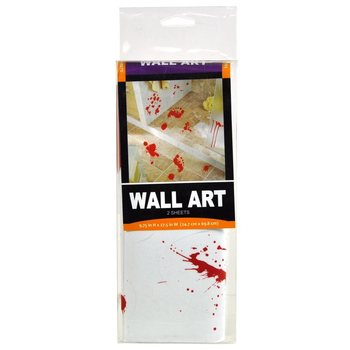 Stickers Muraux Traces de Sang D&eacute;coration Halloween (Lot de 2)