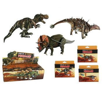 Puzzle 3D Dinosaure Mécanique à Remonter en Présentoir (20 pcs)