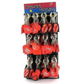 PRÉSENTOIR DE PORTE-CLÉS : CŒURS (144 pcs)
