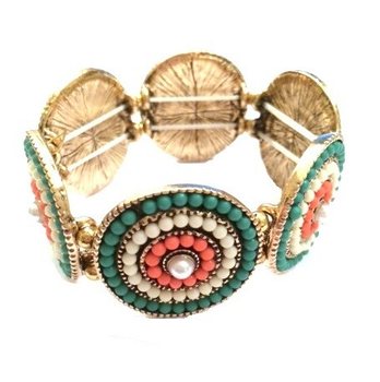 Bracelet élastique de luxe style Ibiza (1 pc)