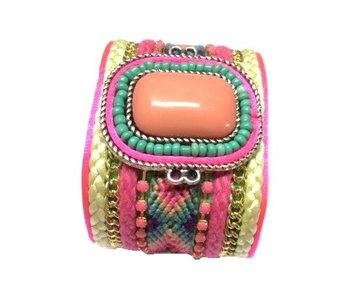Bracelet large pierre rose (1 pc)