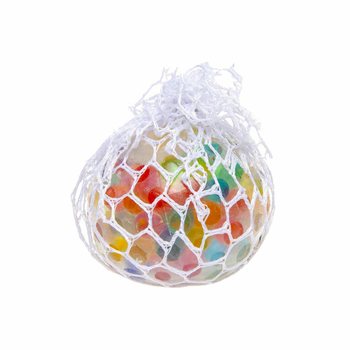 BALLES ANTI-STRESS SQUISHY AVEC FILET (Display 12 pcs.)