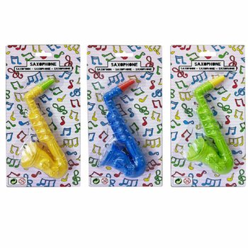 Saxophone Jouet - 16 cm - Couleurs Vari&eacute;es - Lot de 12 sur Carte