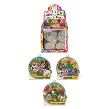 Mini-Flipper de kermesse Animaux de la ferme en présentoir (108 pcs)