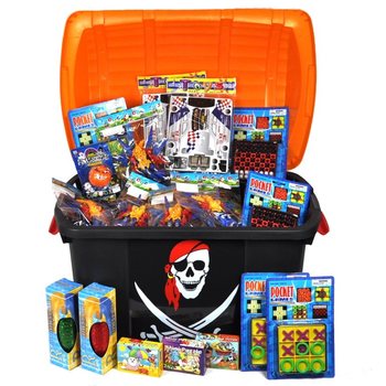 Grand Coffre au Trésor de Pirate - Pêche à la Ligne (Avec 100 jouets de luxe)