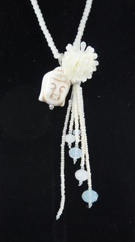 Collier Bouddha Crème (1 pc) | Style Ibiza & Bohème