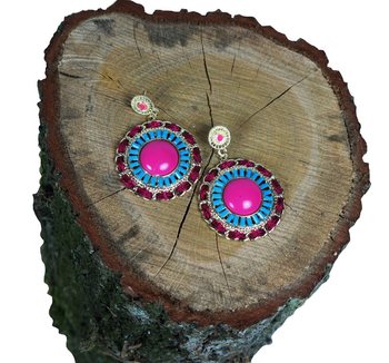 Boucles d'oreilles Ibiza colorées (1 pc)