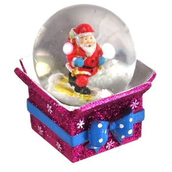 BOULE &Agrave; NEIGE DE NO&Euml;L EN PR&Eacute;SENTOIR (8 pcs)