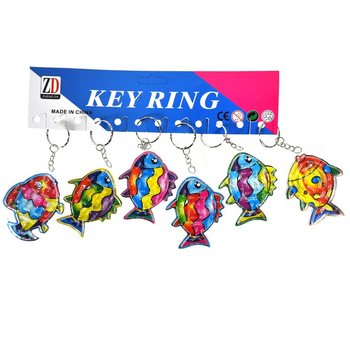 PORTE-CLÉS JEU DE PATIENCE - MODÈLE: POISSON (12 pcs)