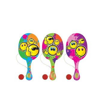 JEU DE PADDLE BALL SMILEY (24 pcs)