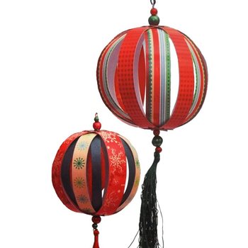 Kit de Bricolage Boules de No&euml;l G&eacute;antes &agrave; Suspendre (12 pcs)