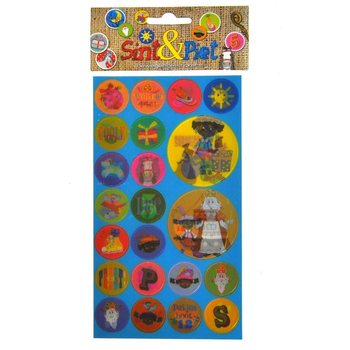 2 PLANCHES DE STICKERS ANIM&Eacute;S SAINT NICOLAS & PIET (11 pcs)