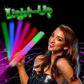 Bâtons Lumineux en Mousse LED - Multicolore en Présentoir (24 pcs)