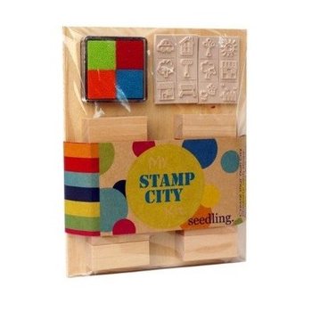 SEEDLING - MON KIT DE TAMPONS DE LA VILLE (Kit Créatif en Bois B2B)
