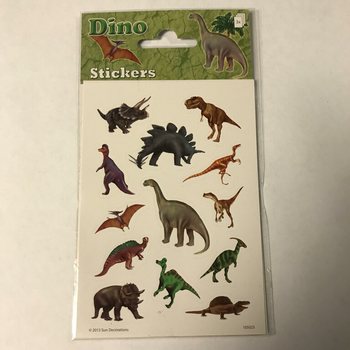 PLANCHES D'AUTOCOLLANTS : DINOSAURES, 16 x 9 cm (10 pcs)