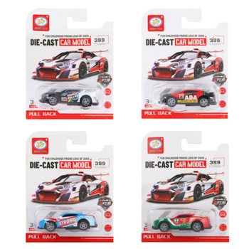 Voitures de Course à Rétrofriction sur Carte (12 pièces)